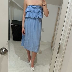 Rebecca Taylor strapless silk dress